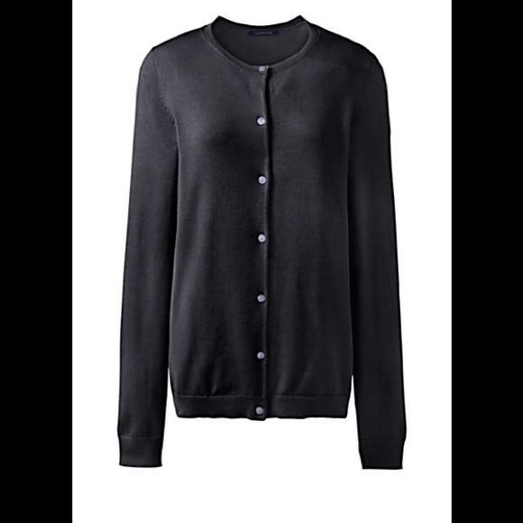 Lands' End Sweaters - School Uniform Performance Crew Cardigan Sweater